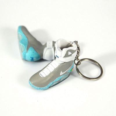 China Fashion Metal Key Chain High Quality 1:6 Mini Shoes For 3D Mini Sneakers Key Chain For MAG Back In The Future for sale