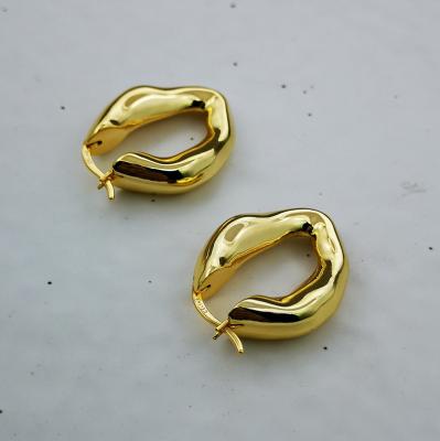 China Trendy new fashion earrings with irregular geometry and brass plating are simple earrings for sale