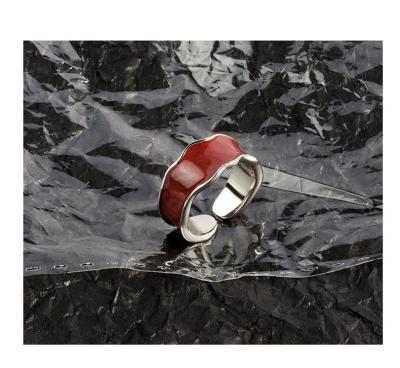 China 2022 CLASSIC Korea Classic Enamel Rings For Women Rings Popular Jewelry Copper Gold And Silver Enamel Rings For Jewelry for sale