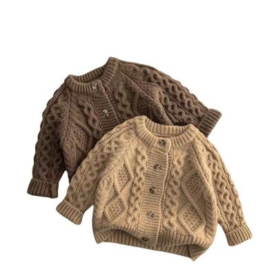 China Anti-Shrink Ms-47 Kids Cardigans Girls Wholesale Winter Clothes Knitted Cardigan Sweater Buttons Sweater for Kids Girls Boys for sale