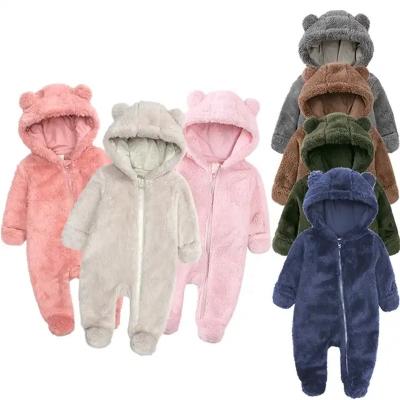 China Casual Ms-26 Wholesale Baby Rompers Infant Clothes Winter Newborn Baby Boys Girl Zipper Bodysuit Bear Romper for sale