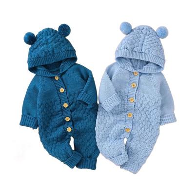 China Casual Ms-65 Baby Girl Winter Bodysuit Hoodie Sweater Boy Children Kids Outfits Clothes Long Sleeve Baby Girl Knit Romper for sale