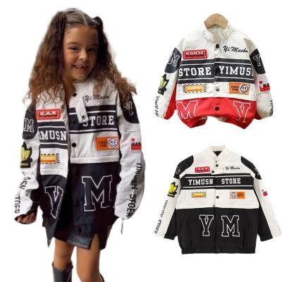 China Anti-wrinkle Ms-8 Toddler Boys Jackets Fashion Wholesale Letter Fall Outwears Coats Jacket for Kids Boy and Girl for sale