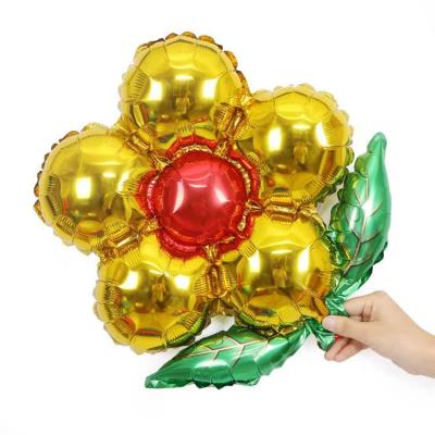 China Fashion 22inch Flower Foil Balloons Flower Baloon Wedding Party Decorations Suplies Globos for sale