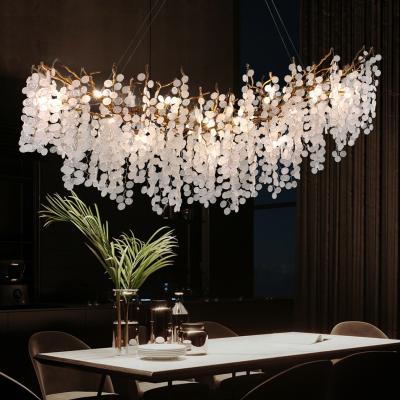 China Modern creative modern copper ceiling branch light bedroom chandelier snow living room glass chandelier dining room for sale