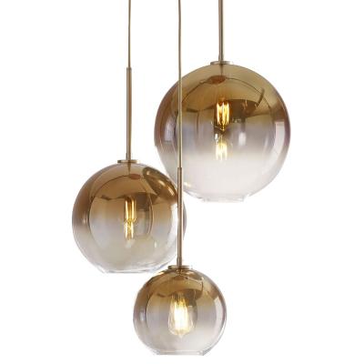 China Modern Nordic Simple Glass Shade Modern Pendant Lamp For Restaurant Bar for sale