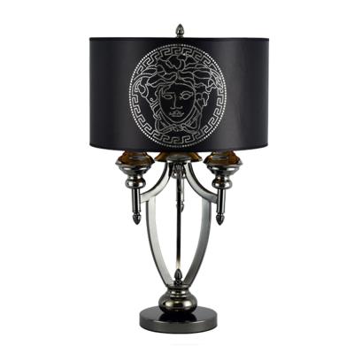 China Hotel modern restaurant modern design luxury metal black table lamp for sale