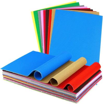 China Durable Wholesale Craft E-F Color Strong Flute Corrugated Cardboard Sheet For Diy Art for sale