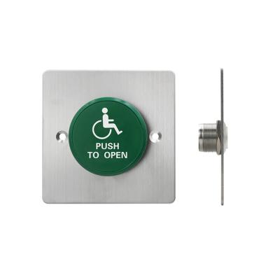 China Stainless Steel Mushroom Stainless Steel Panel Push To Exit Push Button For Close Door for sale