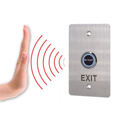 China Infrared Sensors Non Touch Exit Switch Button Access Control Door Switch Touchless Exit Button Contactless Exit Button for sale