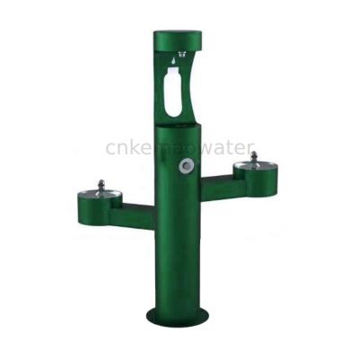 China Hotel Stainless Steel Pedestal Mounted Outdoor Drinking Station with Bottle Filling Station for sale