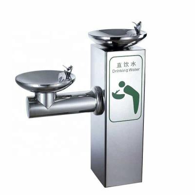 China HOTEL TWO STAINLESS STEEL BASINS AND TWO FOUNTAIN TAP DRINKING WATER COOLER MACHINES FOR PUBLIC USE for sale