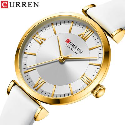 China 9079 Curren Water Resistant Women's Quartz Watches Leather Wrsitwatches Fashion Classic Minimalist Ladies Clock Reloj Femenino for sale