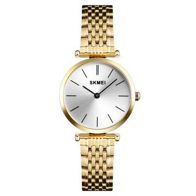 China Women Skmei 1458 Fashion Women Watch Lady New Arrival Quartz Wrist Watches Stainless Steel Japan Movement Female Clock for sale