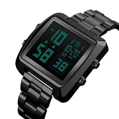 China Good Quality Skmei 1369 Men Digital Watch Outdoor Sport Stainless Steel Automatic Waterproof Wristwatch Date Band Relojes for sale