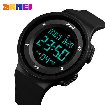 China Wholesale Cheap New Skmei 1445 Men's Digital Sport Watch Silicone Strap Analogue Auto Date Bottom Watch For Students for sale