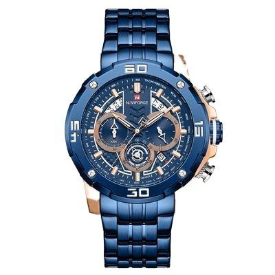 China Relogio Masculino Chronograph 3ATM Date NAVIFORCE 9175 Mens Business Automatic Luxury Quartz Watch Waterproof Casual Wristwatches for sale