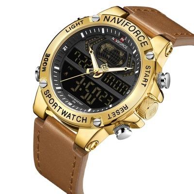 China NAVIFORCE 9164 Date Top Brand Men's Business Casual LED Sport Quartz Digital Automatic Double Display Men's Watch Luxury Wristwatches for sale