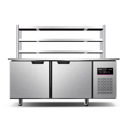 China Dual-temperature Restaurant Kitchen Equipment Stainless Steel Work Bench Chiller Undercounter Freezer for sale