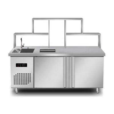 China Commercial Restaurant / Bar Restaurant Stainless Steel Refrigeration Work Table With Shelf for sale