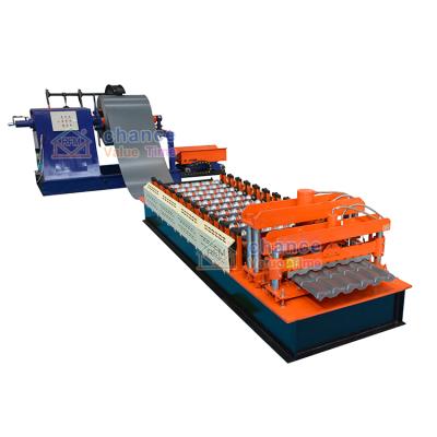 China Automatic Glazed Tile Roll Forming Machine Metal Roofing Tiles Making Machine For Building Material Machinery for sale