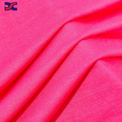 China Wicking Canton Factory Red 40S Plain Knitted 94% Viscose 6% Spandex Fabric For Print Garment Japanese Cotton Viscous Fabric for sale