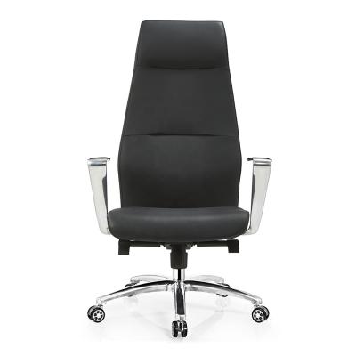 China (Size)Adjustable Direct Selling Leather Office Desk Chair Black Frame Office Lobby Chairs for sale