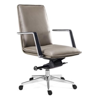 China Metal Adjustable Leg Office Chair PU Leather Rotation (Height) Writing For Home Office Furniture Chair for sale