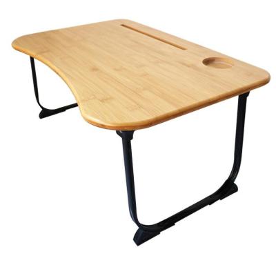 China Portable Folding Lap Standing Wooden Foldable Bed Breakfast Table Laptop Desks Home Work for sale