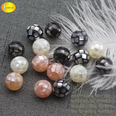 China 100% Natural Color As Per Photo 10MM Mosaic Abalone Shell Beads Wholesale Paua Shell Ball Beads for sale