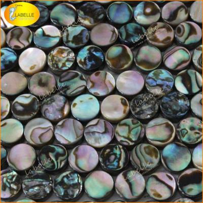 China 100% Natural Color As Per Photo Abalone Paua Shell Beads Flat Abalone Beads Coin Form 200 Designs for sale