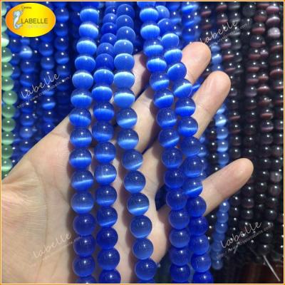 China Natural Color Cat Eye Gemstone Loose Beads Crystal Energy Stone Power Beads from 100% for sale