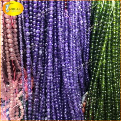 China 100% Natural Color Natural Amethyst Beads Strands Semi Precious Gemstone Jewelry Beads for sale