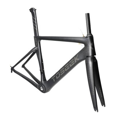 China Road Bicycles Bike Parts Carbon Road Frame 700C Triathlon Carbon Bike Frame With Fork And Seatpost for sale