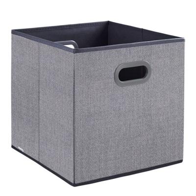 China Sustainable Cardboard &Office Cube Storage Box Collapsible Non Woven Home Organizer for sale