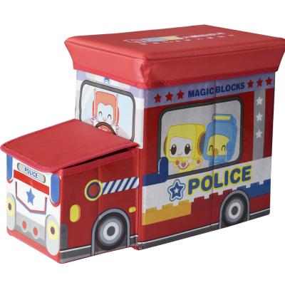 China Car Viable Children's Toy Foldable Storage Box Stool Organizer for sale