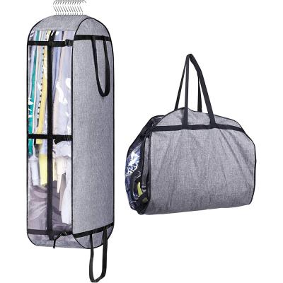 China New Design Good Quality Stand Folding Travel Selling Portable Garment Bags Best For Home Organization for sale