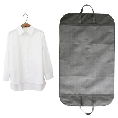 China Storage Customized Travel Suit Nonwoven Garment Bag Customized Suit Garment Bags With Logo Gray Color Custom Made for sale