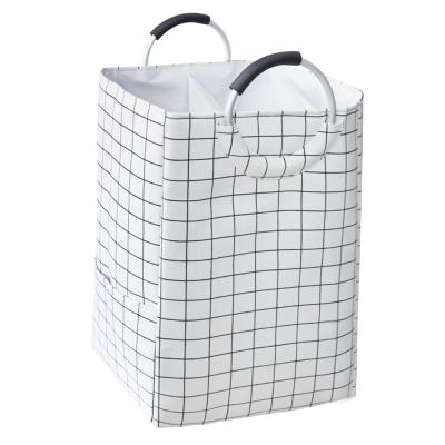 China Foldable Laundry Hamper Bag Double Handle Easily Carry Large Foldable Laundry Hamper for sale