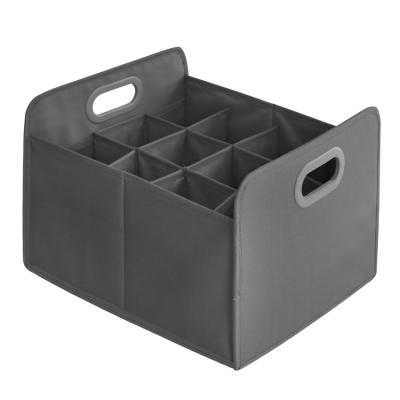 China New Design Eco Durable Durable Folding Large Capacity Reusable Wine Beer Bottle Storage Box For Space Saving for sale