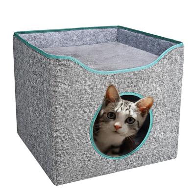 China Foldable Most Popular Good Quality Collapsible Rack Life Comfortable Cat Storage Cube For Home Use for sale