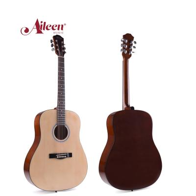 China Counter Plywood China 41 Inch Acoustic Guitar Spruce Plywood White ABS For Student (AF29H) for sale