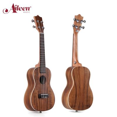 China Beautiful Koa Plywood Koa Fingerboard Solid Top High Density Synthetic Wood Celluloid Inlaid Ukulele (AU50) for sale