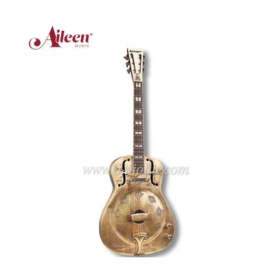 China Metal Metal Engraving Round Neck Resonator Guitar (RGS102) for sale