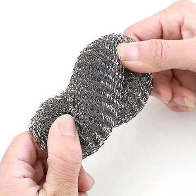 China Sustainable Popular Acciao Inox 80g Retina Metal Mesh Spirals Inox Stainless Steel Scourer for sale