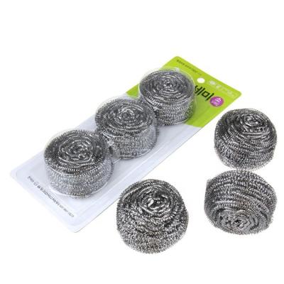 China Esponja Viable Aceo Stainless Dishwashing Acero Stainless Steel Spiral Scrubber for sale