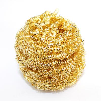 China 18g H80 Metal Copper Alloy Spiral Scrubber Viable Brass Kitchen Brass Sponge Cleaning Esponja for sale