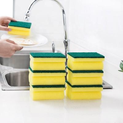 China Sustainable Type Cleaning Pad Kitchen U Groove Scrub Sponge for sale