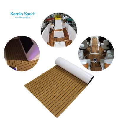 China EVA Foam Boat Decking Non Skid Cells Marine Grade Closed Non-skid Mats Faux Teak Marine Flooring Non-skid for sale