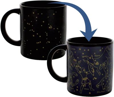 China Coffee Viable Ceramic Milk Constellations Magic Mug With Color Changing Zodiac Ceramic Mug for sale